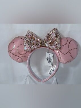 NWT-Shanghai Disney Resort Pink Sequin Best Day Ever Ear Headband